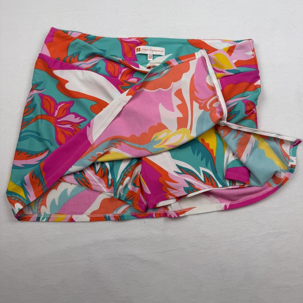 Jude Connally Skort Womens Large Multicolor Floral Golf Tennis Made USA - Picture 11 of 12